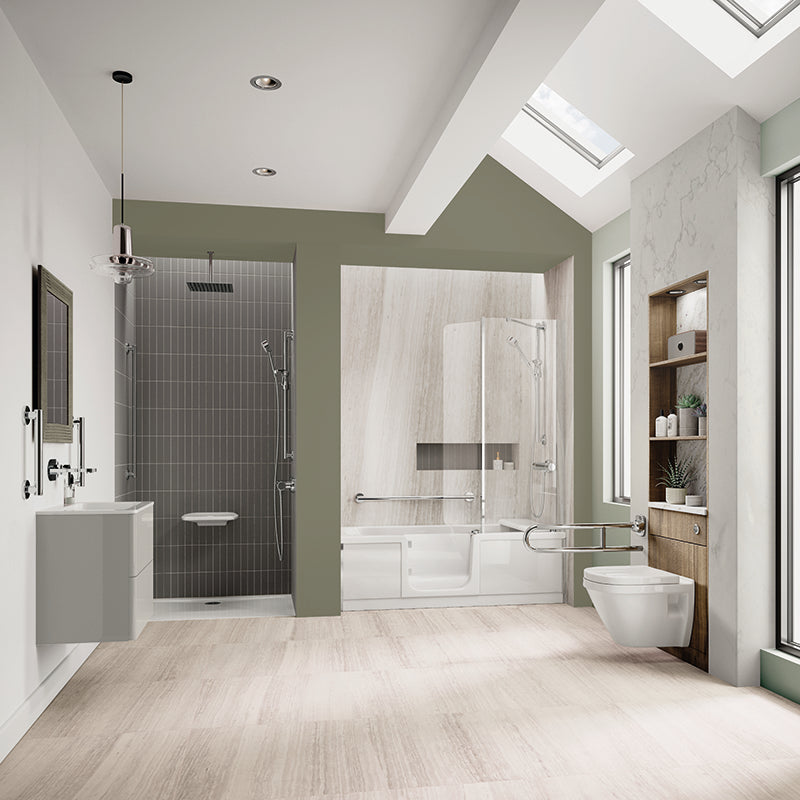 Mantaleda Kineduo Walk-In Shower Bath with Fold-Down Seat