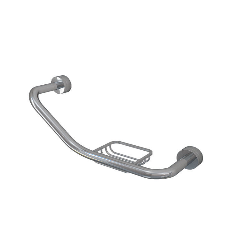 RAK Ceramics Angled Grab Rail with Integrated Soap Dish Stylish Modern Design
