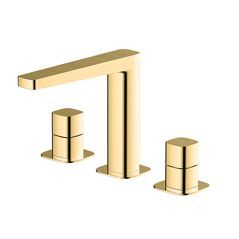 RAK-Petit Square Deck Mounted 3 Hole Basin Mixer Enhance Bathroom Design
