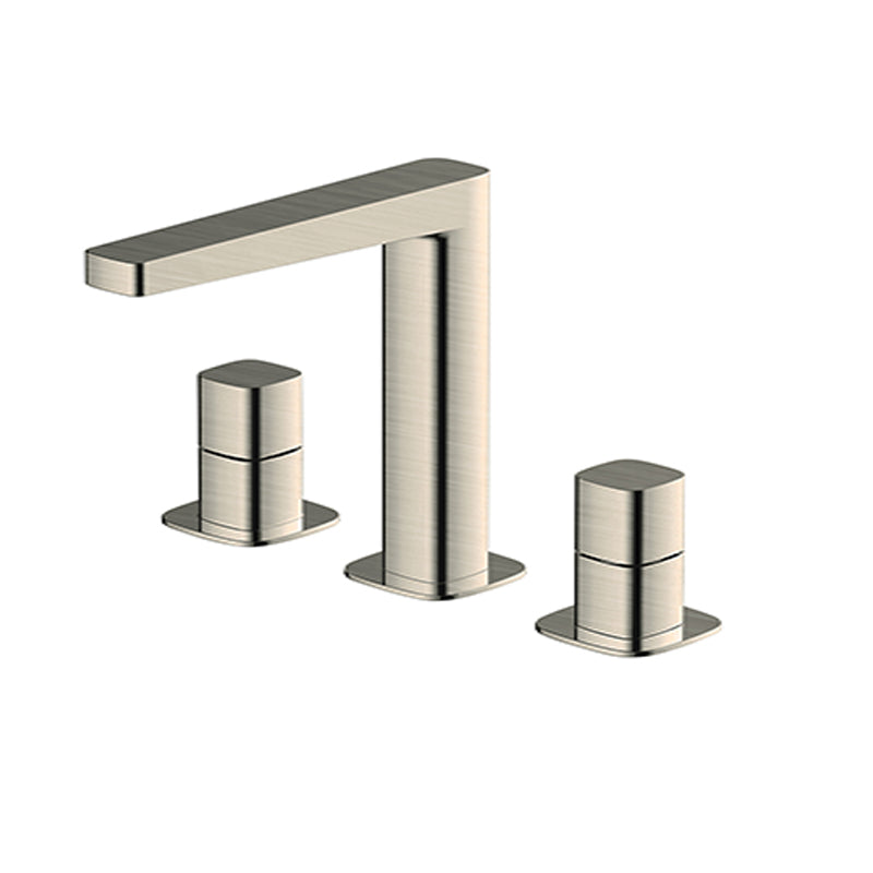 RAK-Petit Square Deck Mounted 3 Hole Basin Mixer Enhance Bathroom Design