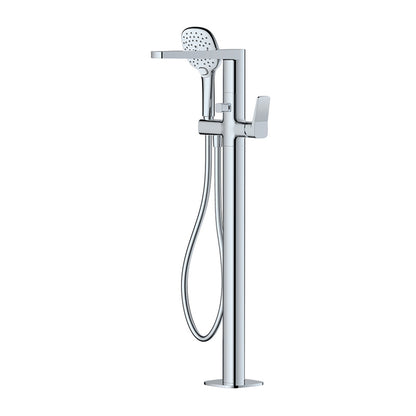 RAK-Petit Square Floorstanding Bath Shower Mixer Striking Architectural Styling