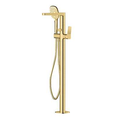 RAK-Petit Square Floorstanding Bath Shower Mixer Striking Architectural Styling