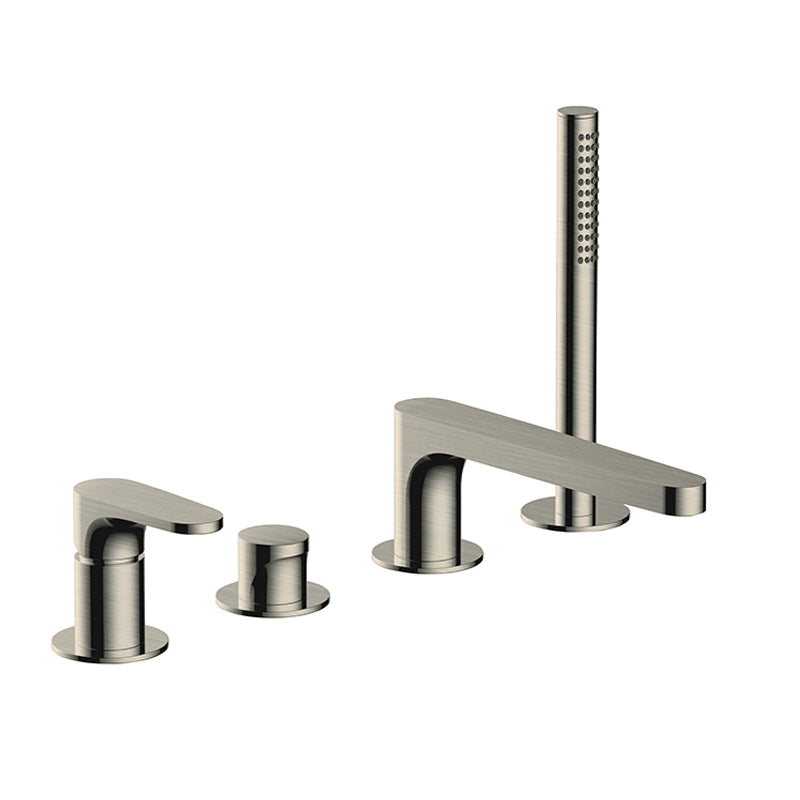 RAK-Portofino 4 Hole Deck Mounted Bath Shower Mixer Solid Premium Brass