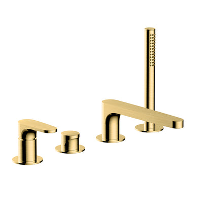 RAK-Portofino 4 Hole Deck Mounted Bath Shower Mixer Solid Premium Brass