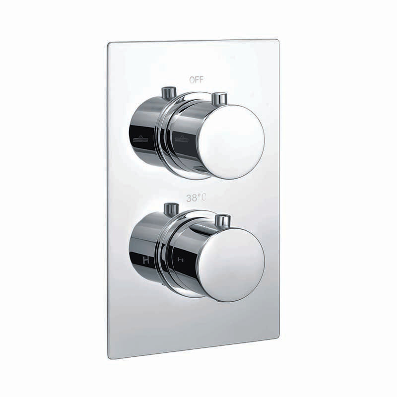 RAK-Showering Dual Outlet 2 Handle Thermostatic Concealed Shower Valve