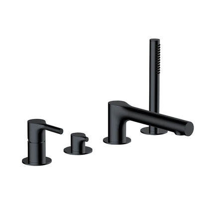 RAK-Sorrento 4 Hole Deck Mounted Bath Shower Mixer Contemporary Round Profile
