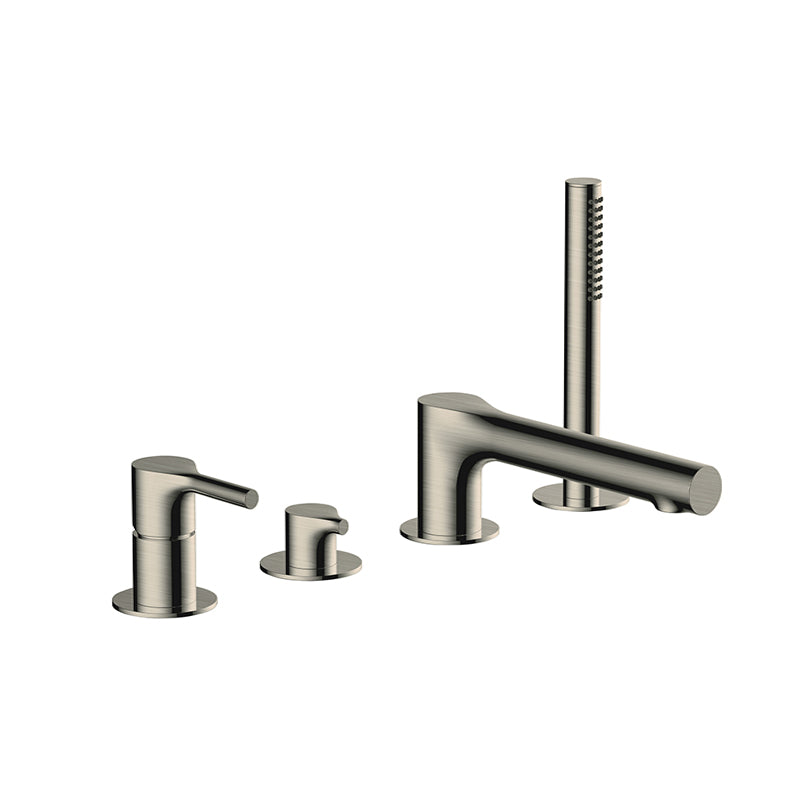 RAK-Sorrento 4 Hole Deck Mounted Bath Shower Mixer Contemporary Round Profile