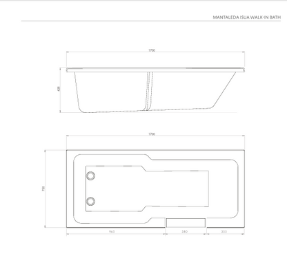 Mantaleda Isua RV Walk-In Bath – Easy Access | Two Styles, One Size