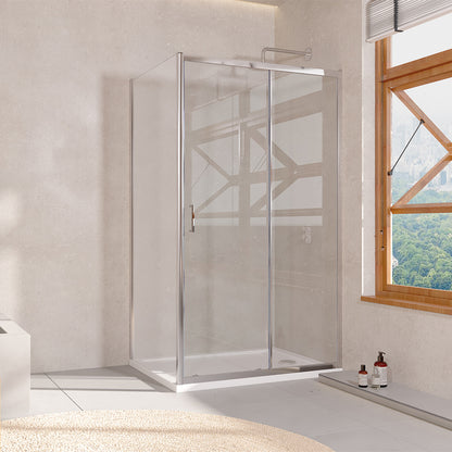 TB Shower Enclosure Side Panel 6mm Toughened Safety Glass