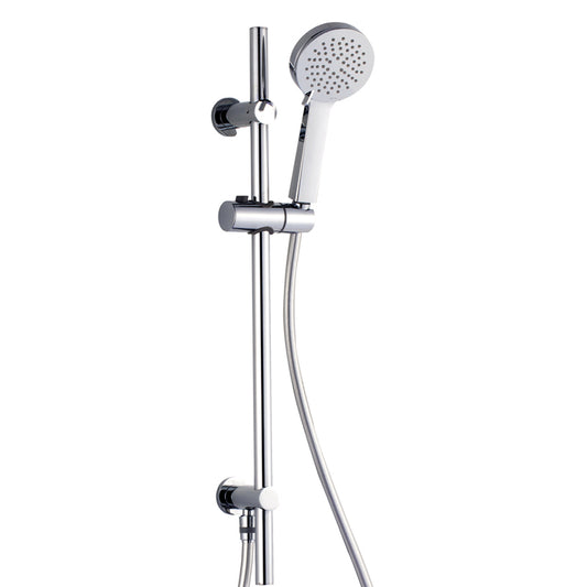 RAK Round Slide Rail Kit with 3 Function Hand Shower & Integral Wall Outlet