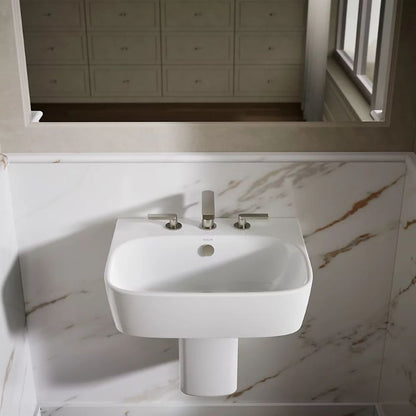 Modern Life Rectangular Wall-Mount Bathroom Sink