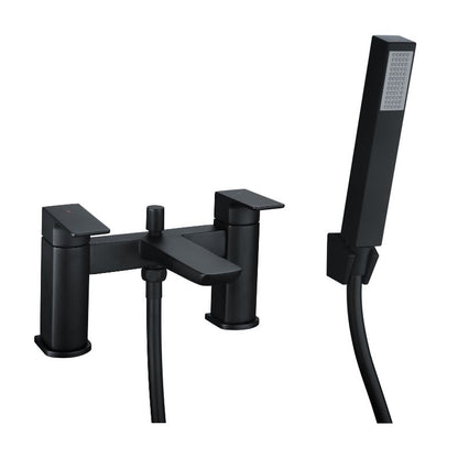 Tailored Bathrooms Brecon Black Bath Shower Mixer Tap | 1.5m Hose