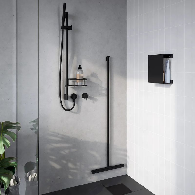 Smedbo SIDELINE Shower Basket for Riser Rail In Black