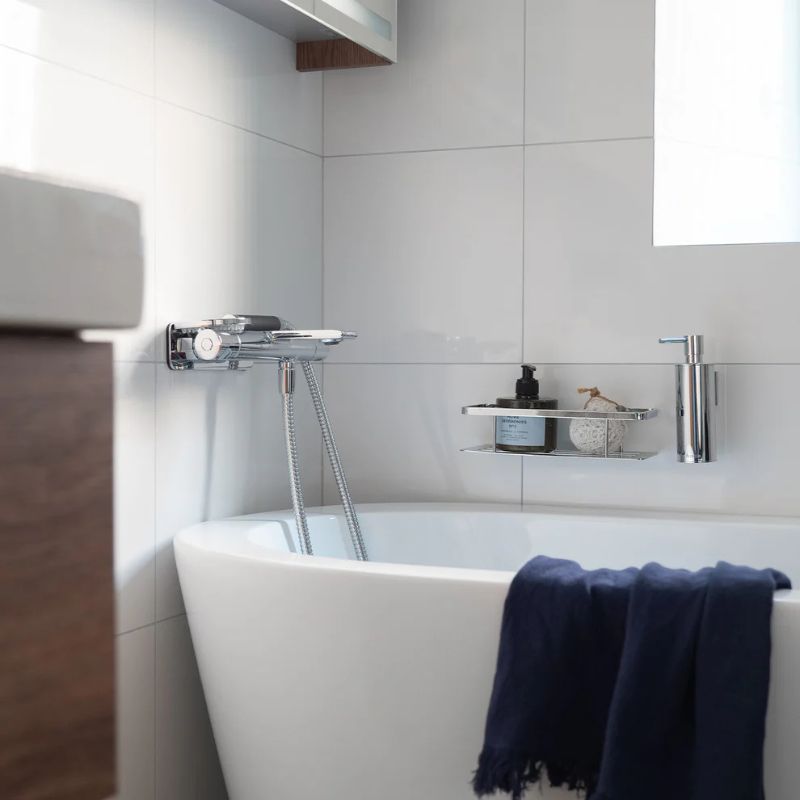 Smedbo Brushed Brass Shower Basket Solid Brass