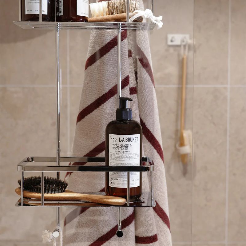 Smedbo SIDELINE Double Hanging Shower Basket Solid Brass In Chrome