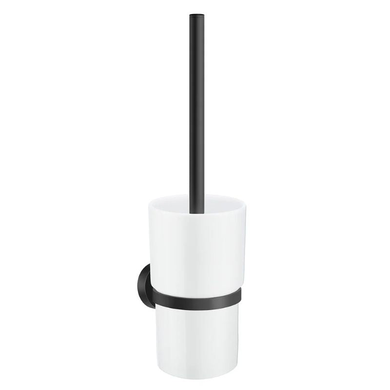 Smedbo HOME Wall-Mounted Toilet Brush In Solid Brass & Porcelain