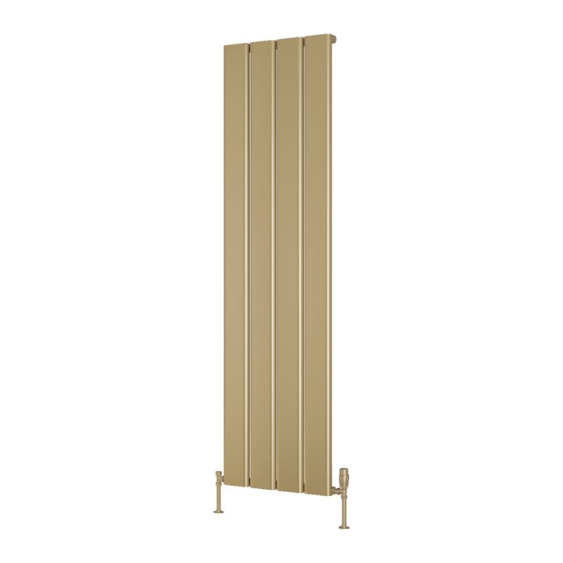 Reina Caldaro 1800mm Vertical Aluminium Radiator Brass Finish