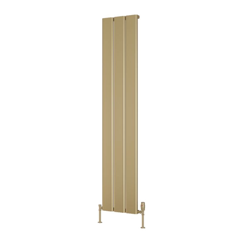Reina Caldaro 1800mm Vertical Aluminium Radiator Brass Finish