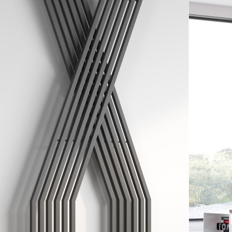 Reina Coredo X-Shaped Vertical Designer Radiator Mild Steel