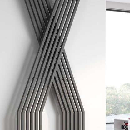 Reina Coredo X-Shaped Vertical Designer Radiator Mild Steel