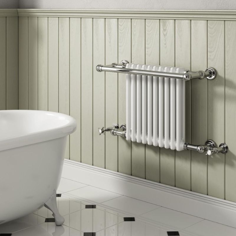 Reina Camden Traditional Column Towel Radiator Mild Steel