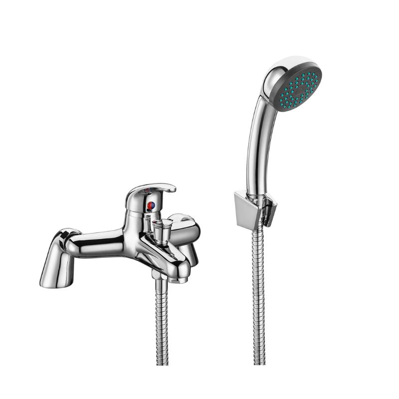 Tailored Plumb Essential Bath Shower Mixer Tap with Handset & Hose In Chrome