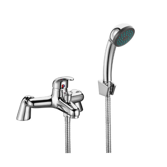 Tailored Plumb Essential Bath Shower Mixer Tap with Handset & Hose In Chrome