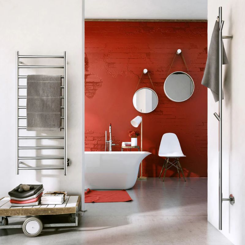 Smedbo DRY High Electric Towel Warmer In Polished Stainless Steel (1212 x 500mm)