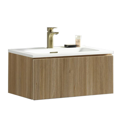 Tailored Flauto Wall Hung Vanity Unit with Matte Basin 800mm | 2 Sizes, 1 Colour