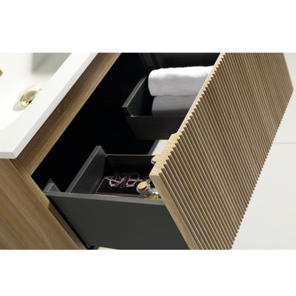 Tailored Flauto Wall Hung Vanity Unit with Matte Basin 800mm | 2 Sizes, 1 Colour