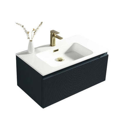 Tailored Flauto Wall Hung Vanity Unit with Matte Basin 800mm | 2 Sizes, 1 Colour