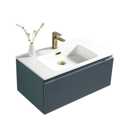 Tailored Flauto Wall Hung Vanity Unit with Matte Basin 800mm | 2 Sizes, 1 Colour