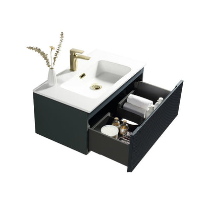 Tailored Flauto Wall Hung Vanity Unit with Matte Basin 800mm | 2 Sizes, 1 Colour