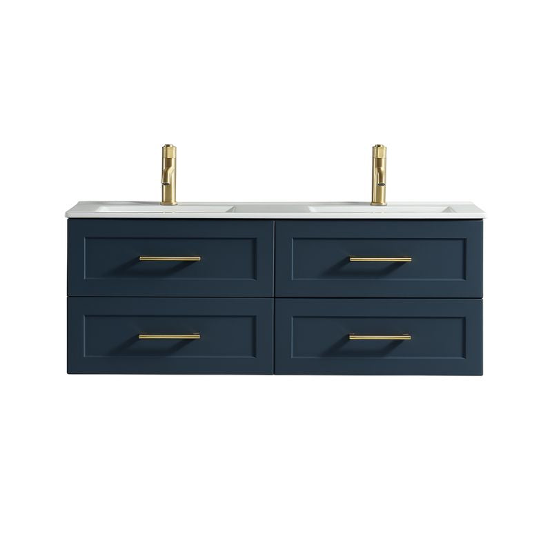 Tailored Bakewell Twin Vanity Unit With Double Ceramic Basin 1200 mm