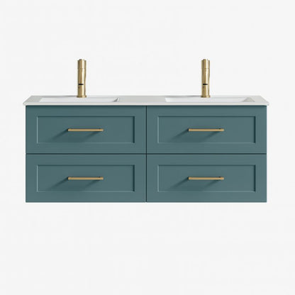 Tailored Bakewell Twin Vanity Unit With Double Ceramic Basin 1200 mm