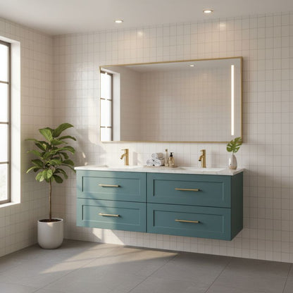 Tailored Bakewell Twin Vanity Unit With Double Ceramic Basin 1200 mm