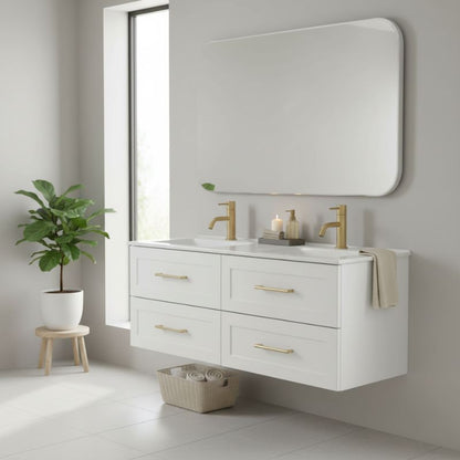 Tailored Bakewell Twin Vanity Unit With Double Ceramic Basin 1200 mm