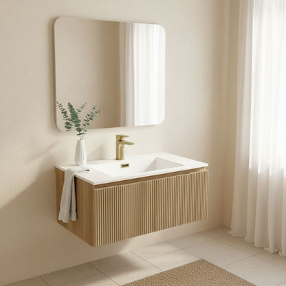 Tailored Flauto Wall Hung Vanity Unit with Matte Basin 800mm