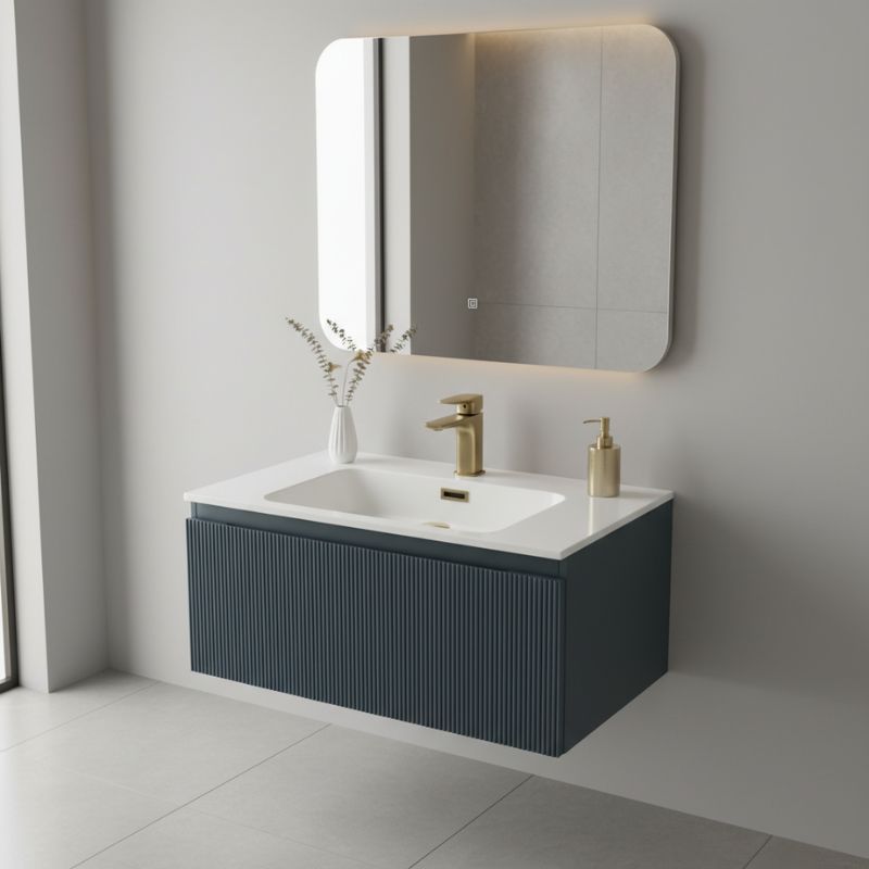 Tailored Flauto Wall Hung Vanity Unit with Matte Basin 800mm