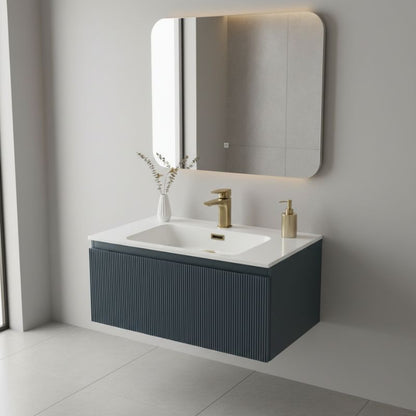 Tailored Flauto Wall Hung Vanity Unit with Matte Basin 800mm
