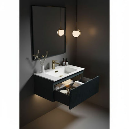 Tailored Flauto Wall Hung Vanity Unit with Matte Basin 800mm
