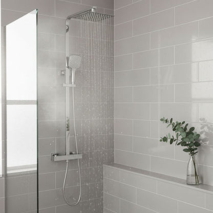 Tailored Bathrooms Menai Premium Square Thermostatic Overhead Showring Kit