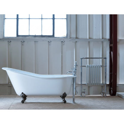 Arroll Bordeaux Cast Iron Single Slipper Bath with Ball & Claw Feet