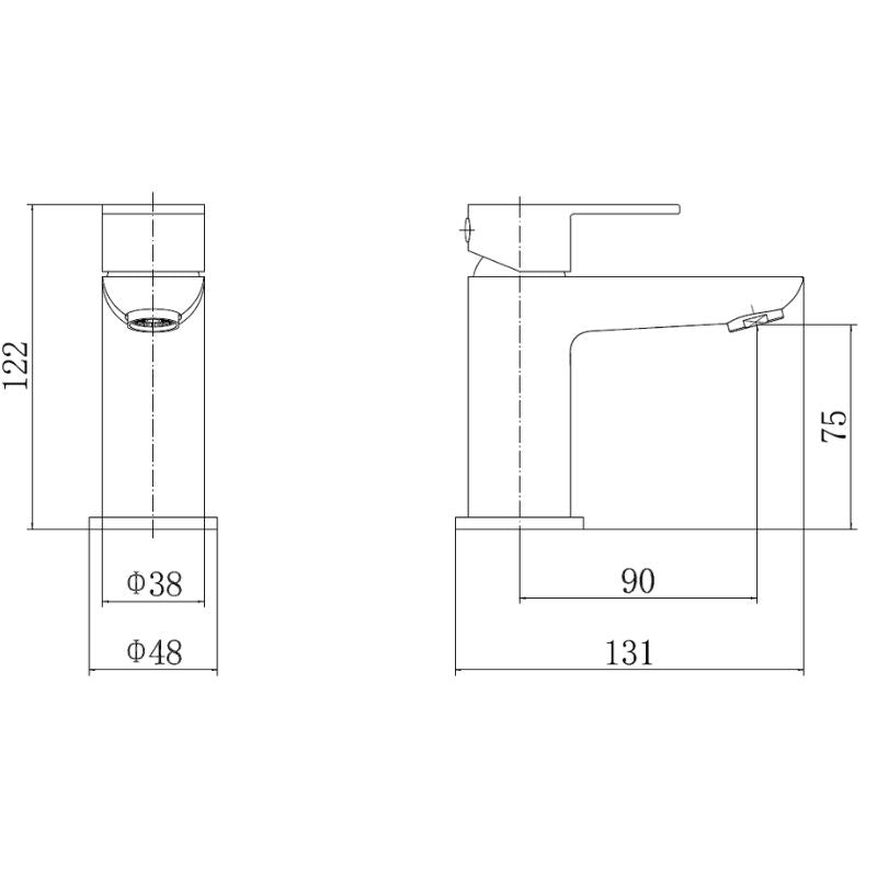 Tailored Bathroom Barmouth Mono Mixer Tap with Click Clack Waste