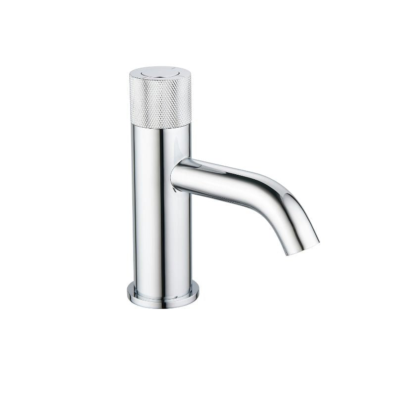 TB Redondo Push Button Basin Mixer Tap Knurled, 0.3–5 Bar