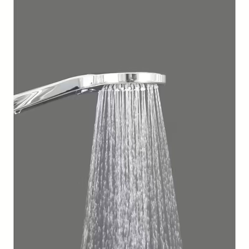 Euroshowers Thermostatic Shower System In Black, Adjustable Rail