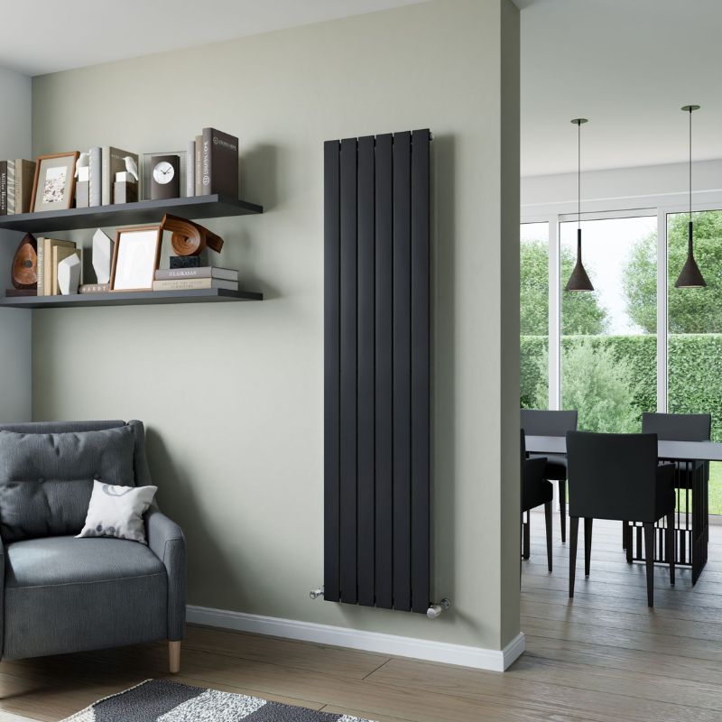 Eucotherm Mars Vertical Flat Panel Radiators Texture Black