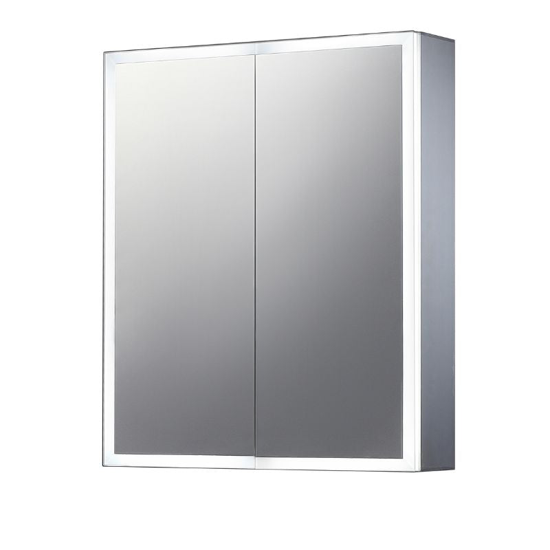 TB Bethany Double Door Mirror Cabinet LED Surround w. Sensor Switch & Shave Socket