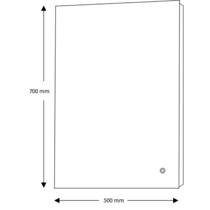 TB Noah LED Edge Touch Mirror w. Demist | 3 Size