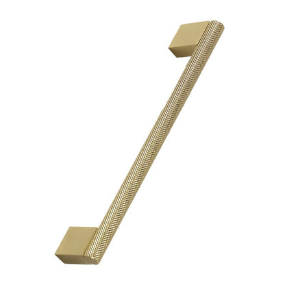 TB Knurled Straight Handle - Brushed Brass (4386)